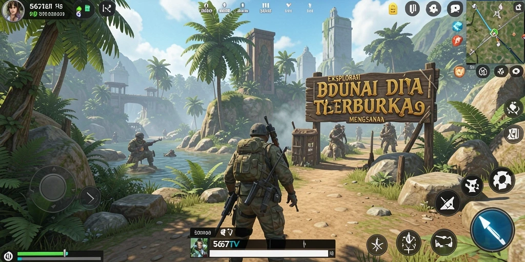 Tampilan gameplay 567TV dalam dunia terbuka yang menakjubkan.
