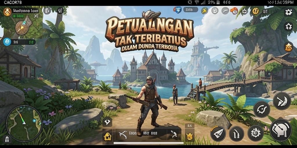 Screenshot menampilkan petualangan mendebarkan di dunia terbuka CACOR78.