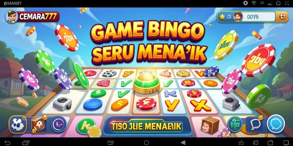 Tampilan gameplay menarik CEMARA777 yang penuh warna.