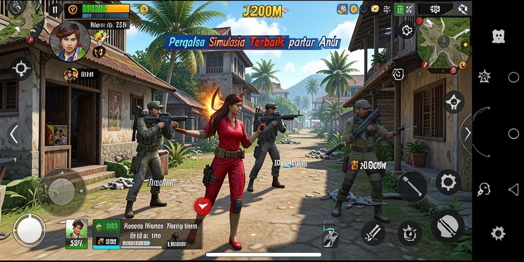 Tampilan gameplay <strong>J200M</strong> yang menampilkan simulasi yang interaktif dan menarik.
