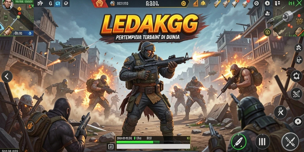Tangkapan layar menunjukkan aksi mendebarkan dalam permainan Battle Royale.