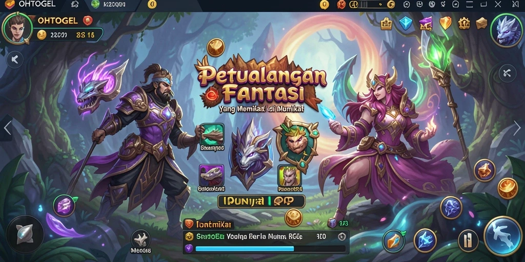 Gameplay RPG OHTOGEL yang menampilkan aksi seru dan karakter menarik.