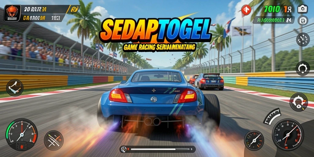Tampilan aksi balapan yang seru di SEDAPTOGEL.