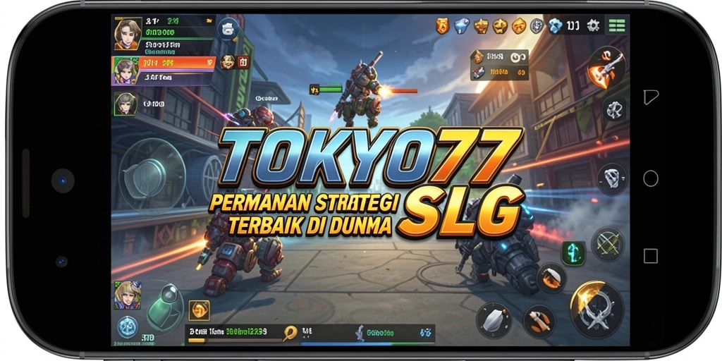 Tampilan gameplay strategis yang mendebarkan di TOKYO77.