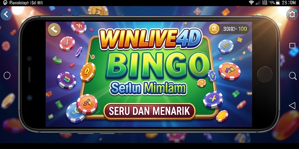 Screenshot WINLIVE4D menampilkan gameplay Bingo yang mendebarkan.